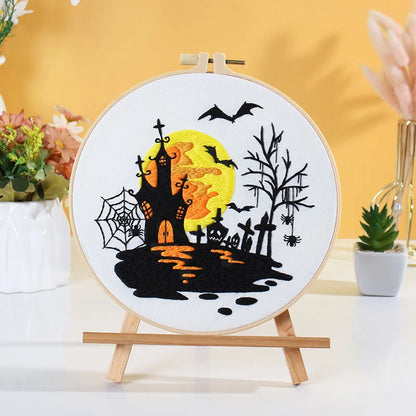 CraftHoop Trick & Treat Halloween Embroidery Kit