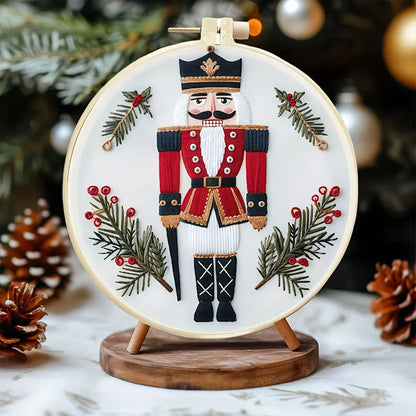 CraftHoop Christmas Nutcracker Embroidery Kit
