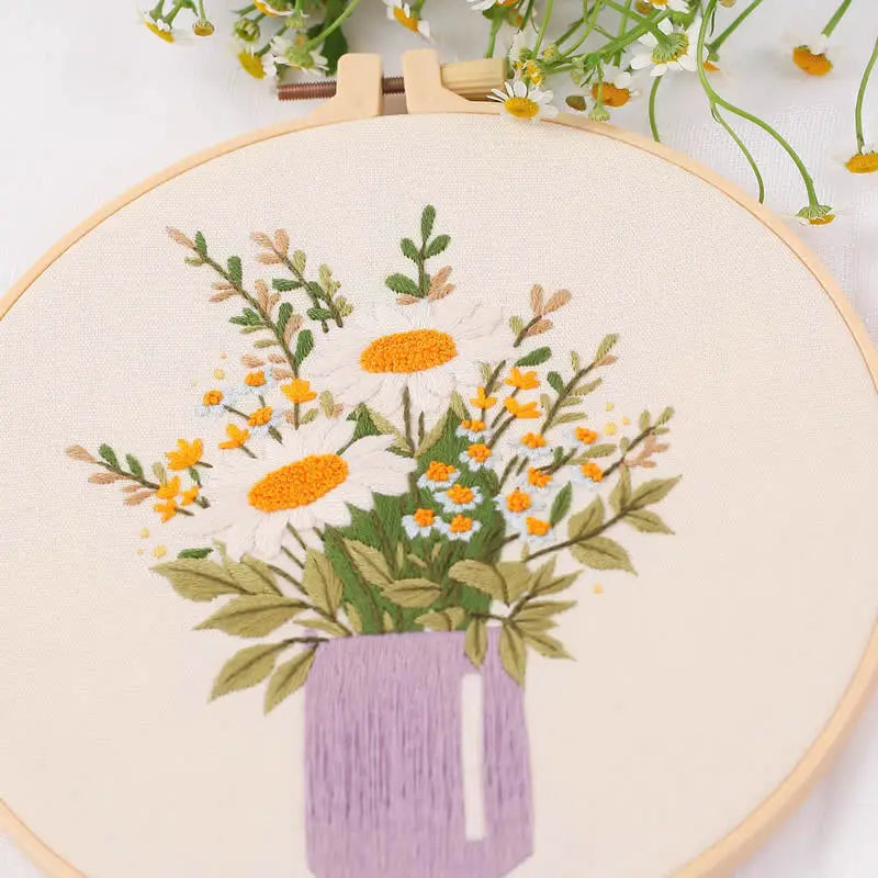 CraftHoop Garden Jars Embroidery Kit