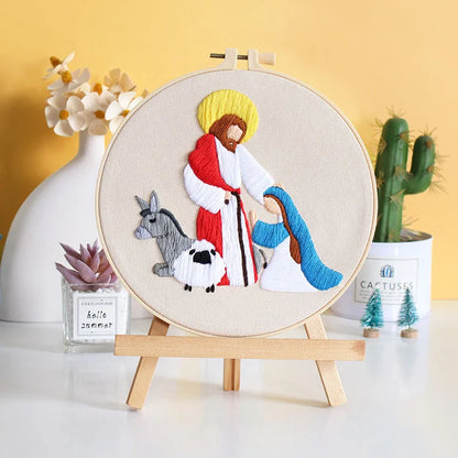 CraftHoop Christmas Nativity Embroidery Kit