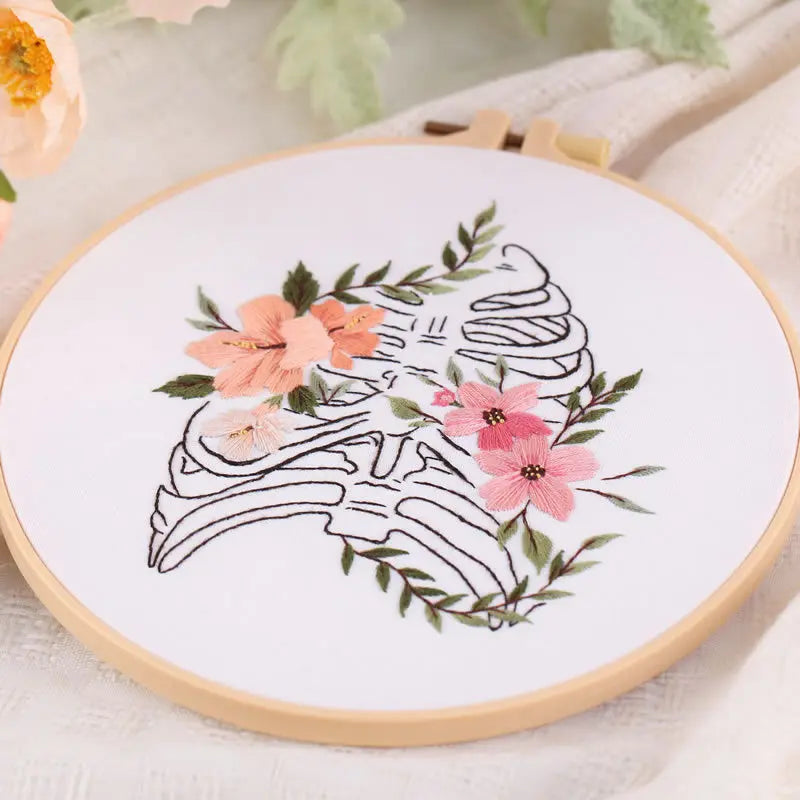 CraftHoop Floral Anatomy Embroidery Kit