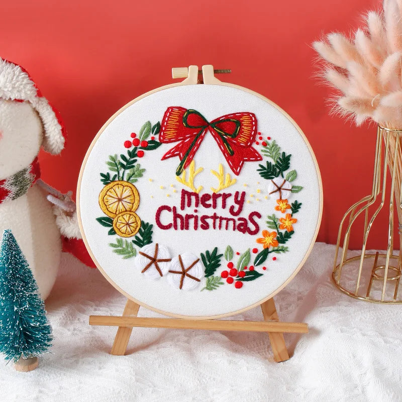 CraftHoop Peaceful Christmas Embroidery Kit