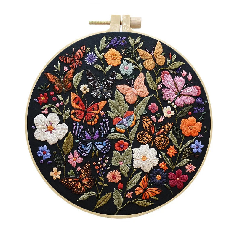 CraftHoop Butterfly Garden Embroidery Kit