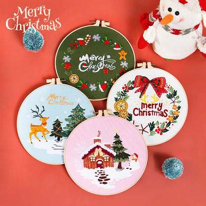 CraftHoop Peaceful Christmas Embroidery Kit