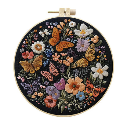 CraftHoop Butterfly Garden Embroidery Kit