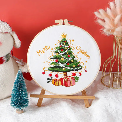 CraftHoop Peaceful Christmas Embroidery Kit