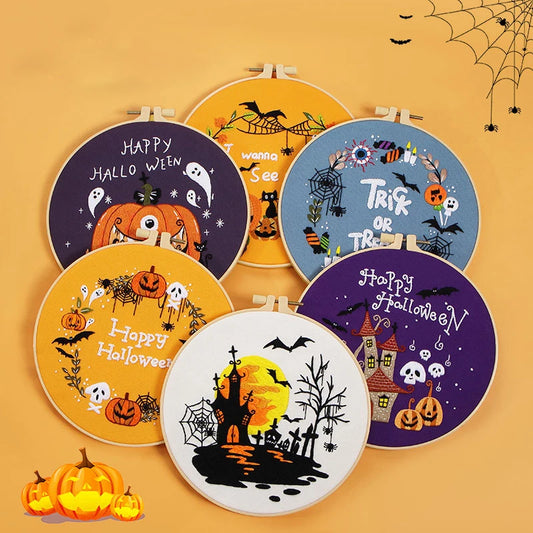 CraftHoop Trick & Treat Halloween Embroidery Kit