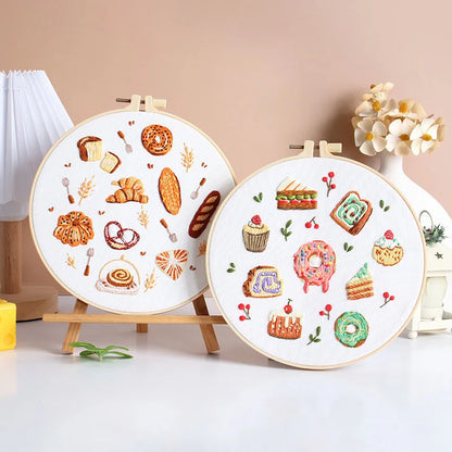CraftHoop Food Art Embroidery Kit