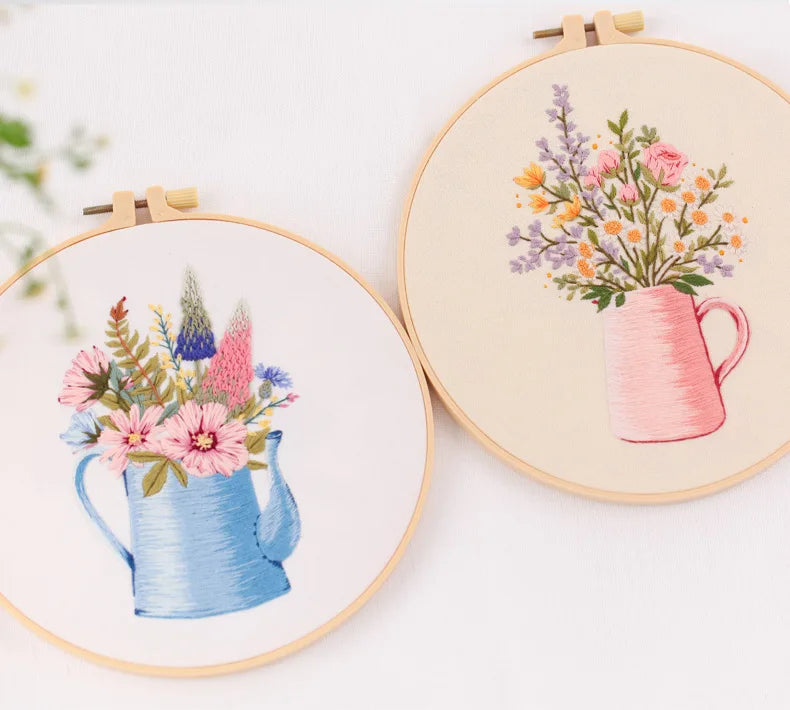 CraftHoop Garden Jars Embroidery Kit