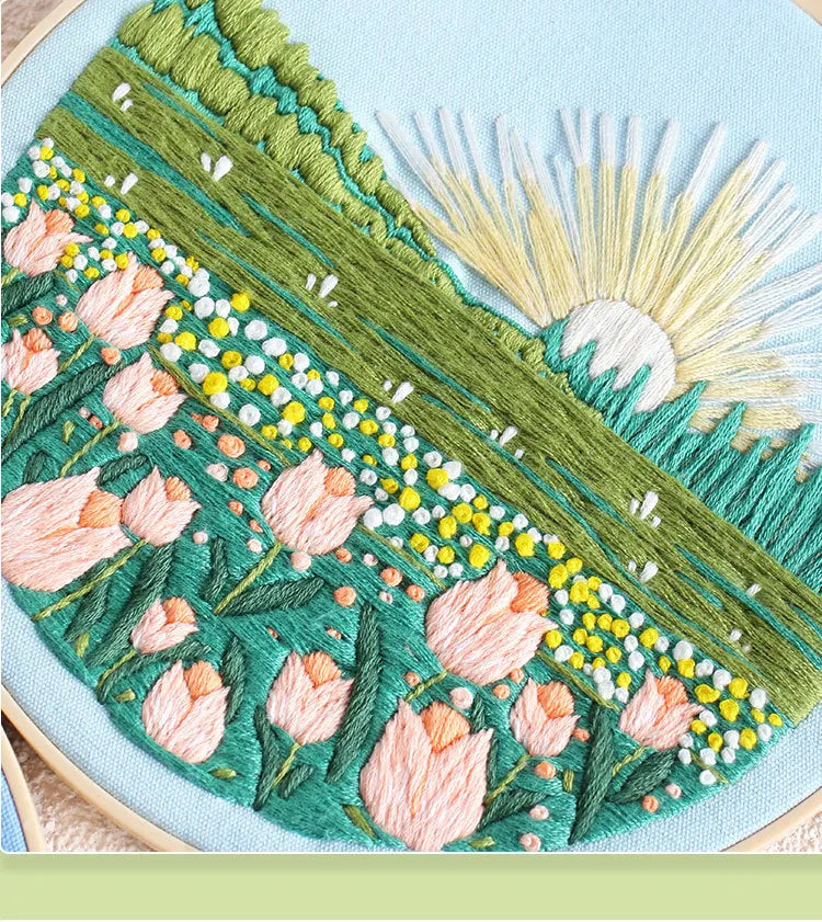 CraftHoop Dreamy Fields Embroidery Kit