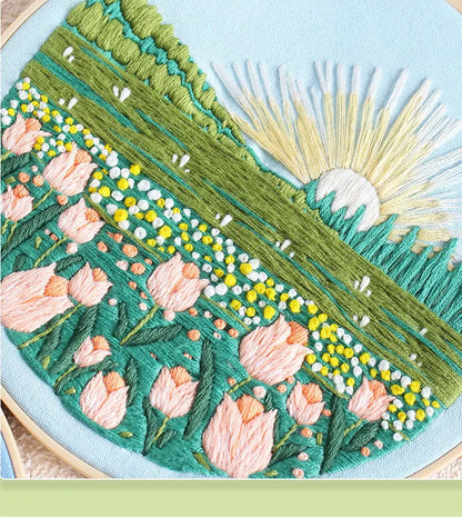 CraftHoop Dreamy Fields Embroidery Kit