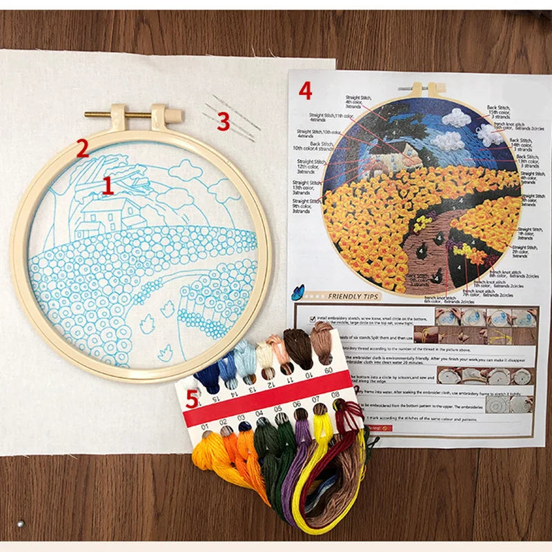 CraftHoop Landscape Embroidery Kit