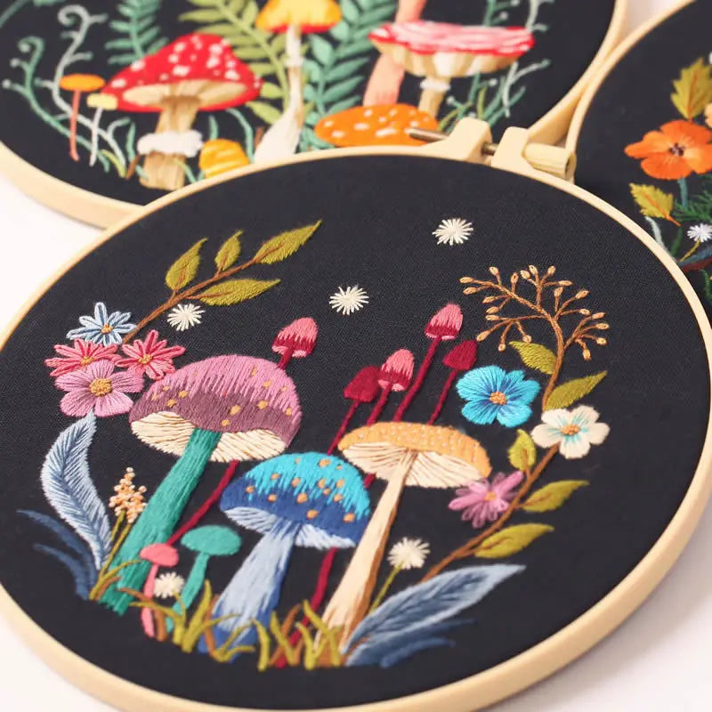 CraftHoop Mushroom Meadow Embroidery Kit