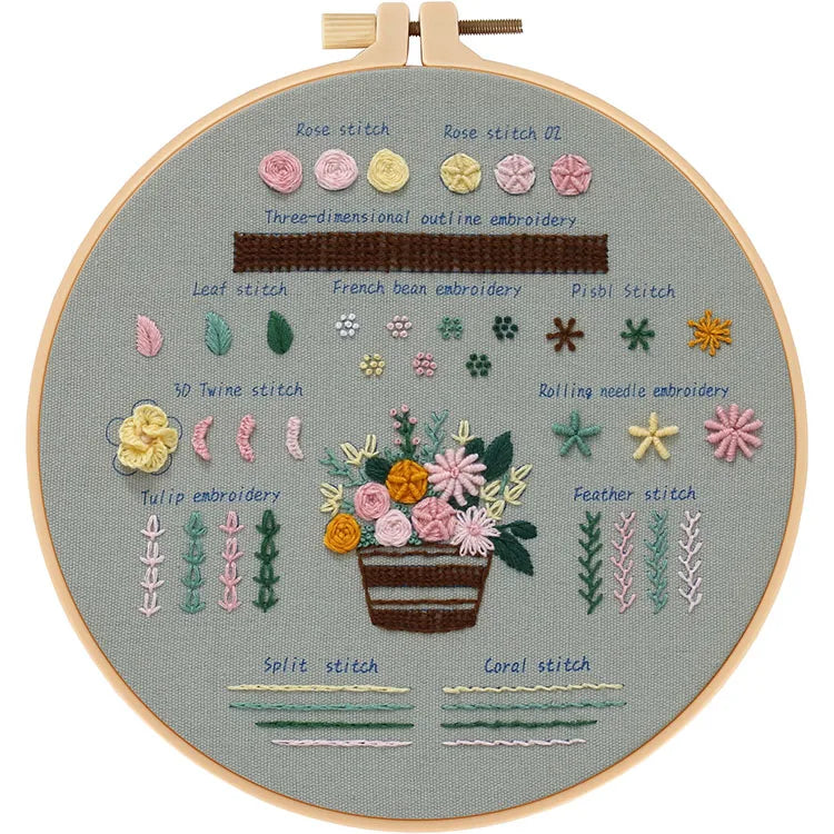 CraftHoop Learn-to-Stitch Embroidery Kit