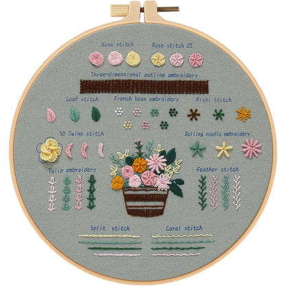 CraftHoop Learn-to-Stitch Embroidery Kit