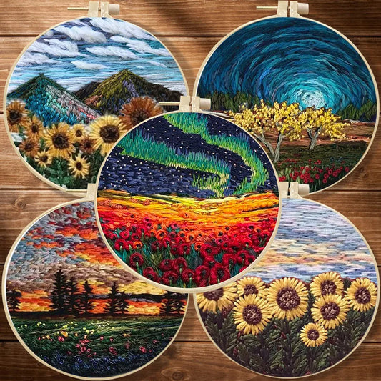 CraftHoop Landscape Embroidery Kit