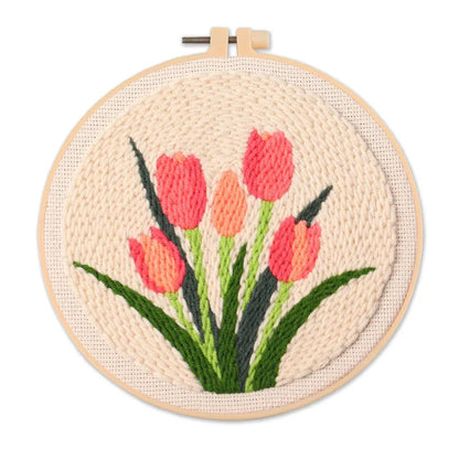 CraftHoop Garden Joy Punch Needle Kit