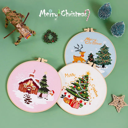 CraftHoop Peaceful Christmas Embroidery Kit
