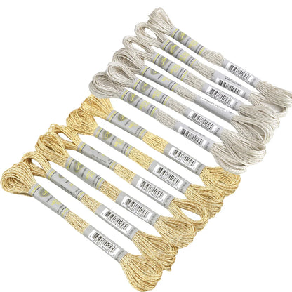 CraftHoop 12-Color Metallic Thread Bundle