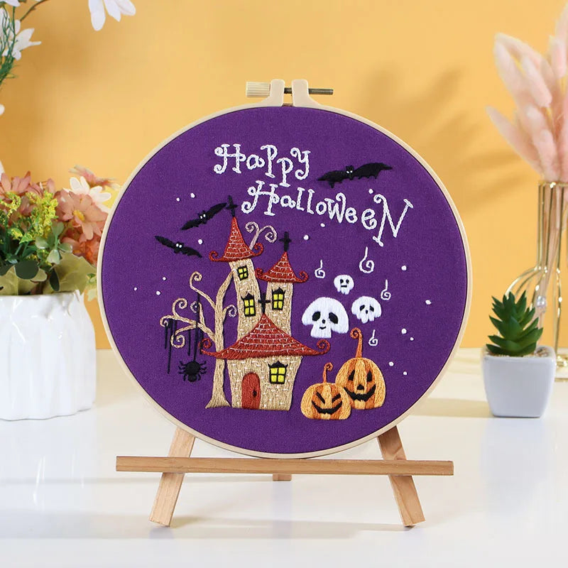 CraftHoop Trick & Treat Halloween Embroidery Kit