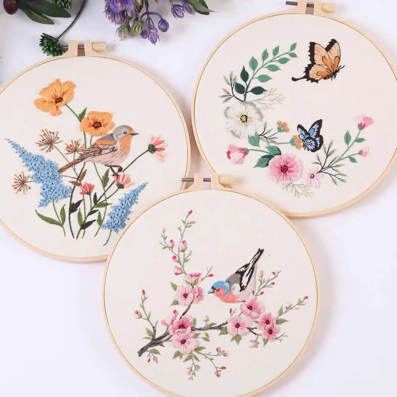 CraftHoop Birds & Blossoms Embroidery Kit