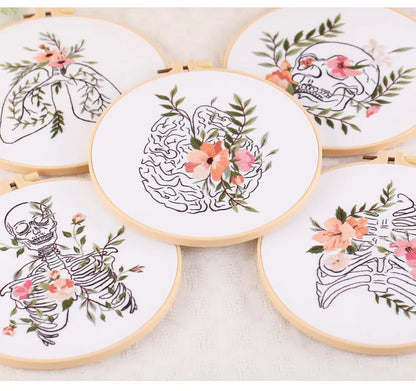 CraftHoop Floral Anatomy Embroidery Kit