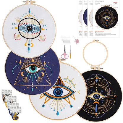 CraftHoop 4-Piece Eye of Wonder Embroidery Kit