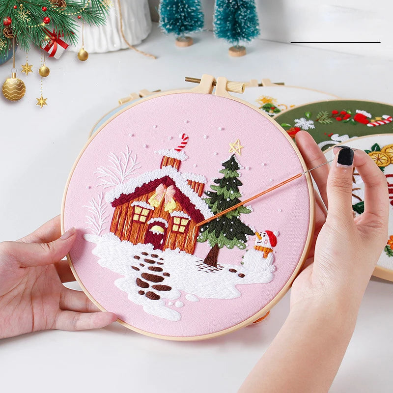 CraftHoop Peaceful Christmas Embroidery Kit