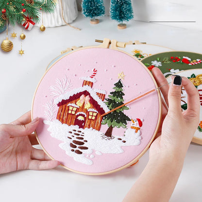 CraftHoop Peaceful Christmas Embroidery Kit