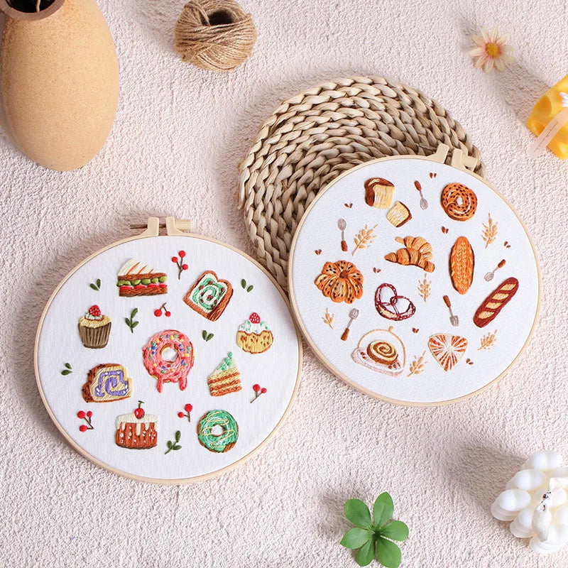 CraftHoop Food Art Embroidery Kit