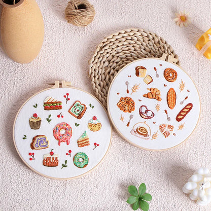 CraftHoop Food Art Embroidery Kit