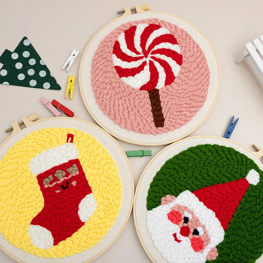 CraftHoop Christmas Cheer Punch Needle Kit