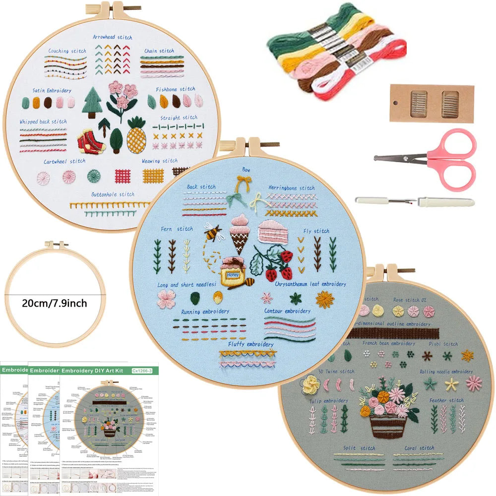CraftHoop Learn-to-Stitch Embroidery Kit