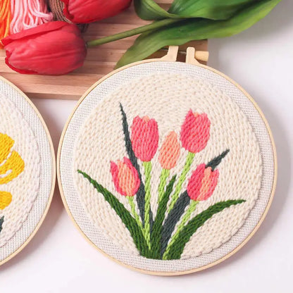 CraftHoop Garden Joy Punch Needle Kit