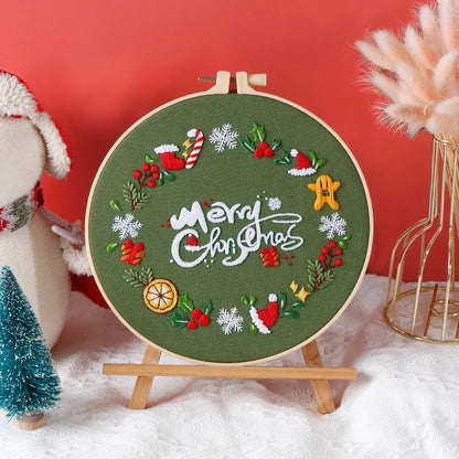 CraftHoop Peaceful Christmas Embroidery Kit