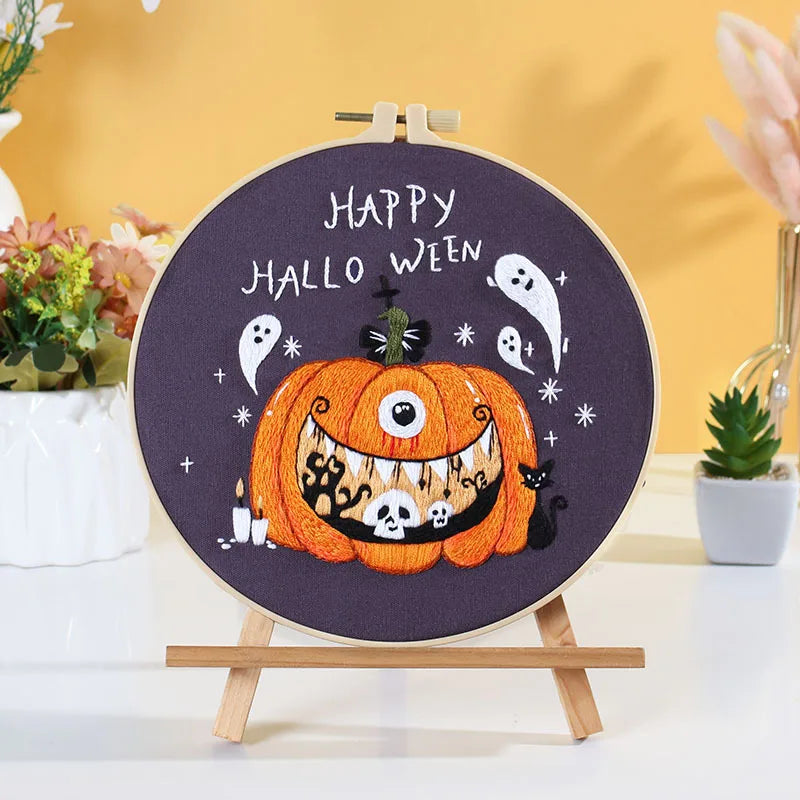 CraftHoop Trick & Treat Halloween Embroidery Kit