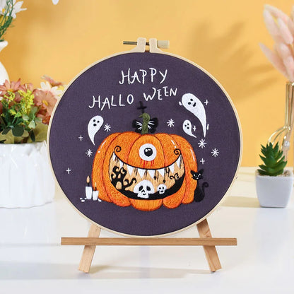 CraftHoop Trick & Treat Halloween Embroidery Kit