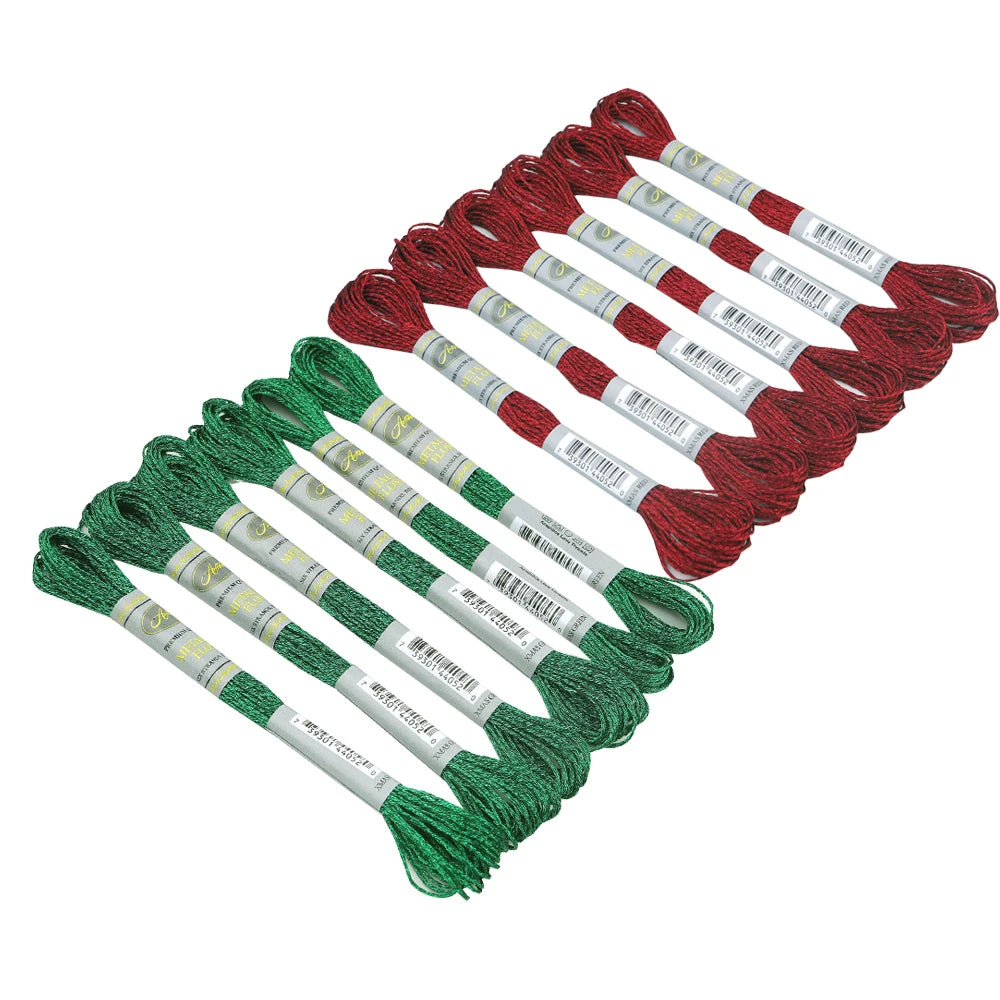 CraftHoop 12-Color Metallic Thread Bundle