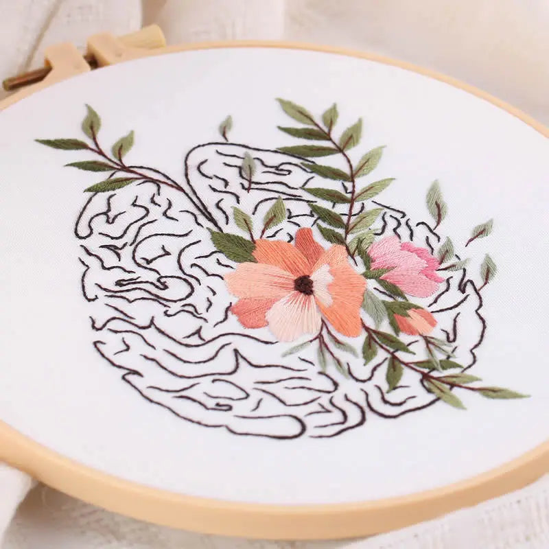 CraftHoop Floral Anatomy Embroidery Kit