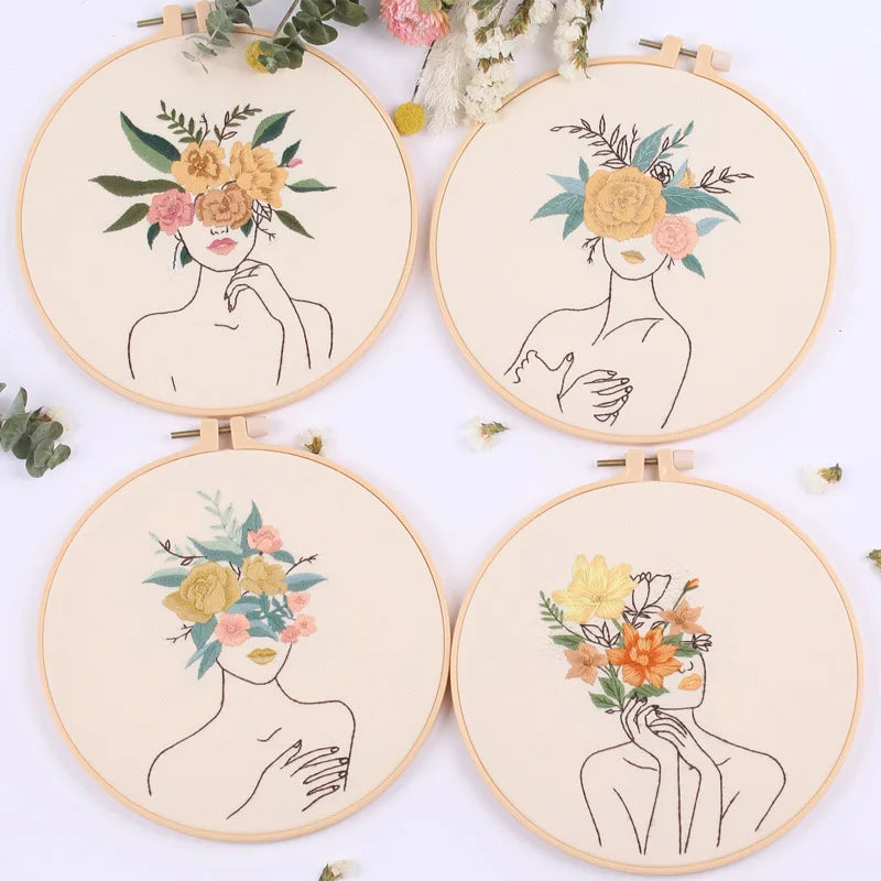 CraftHoop Floral Muse Embroidery Kit