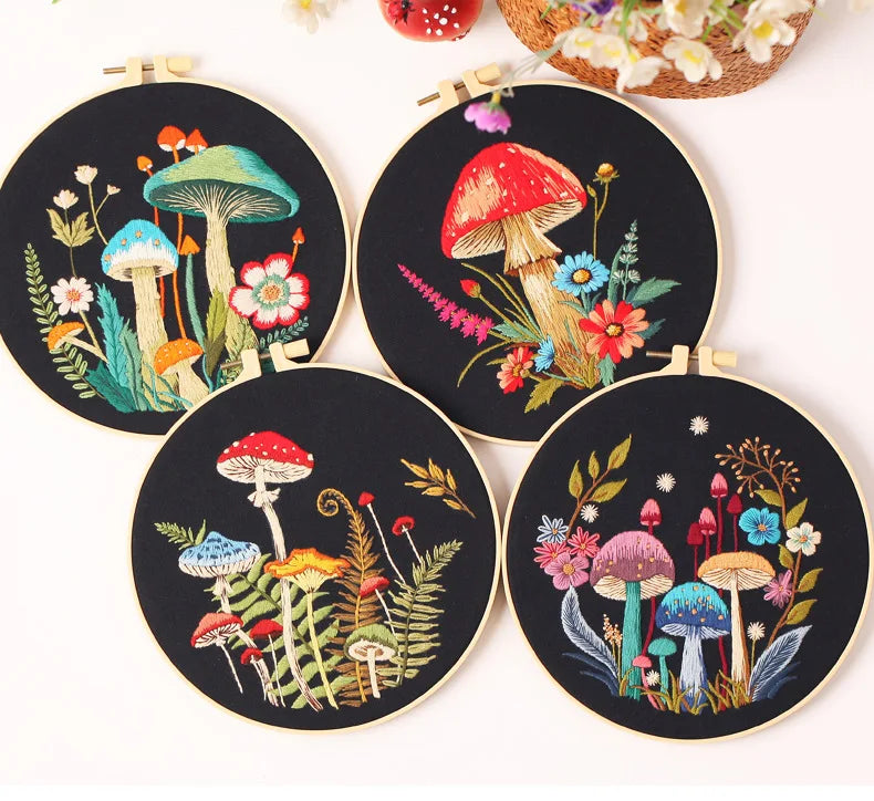 CraftHoop Mushroom Meadow Embroidery Kit