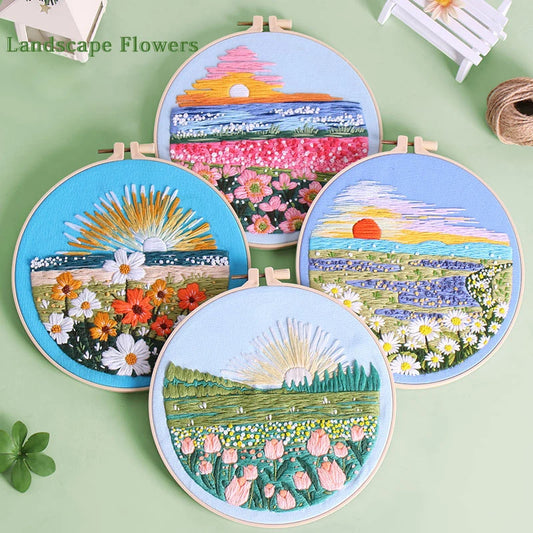 CraftHoop Dreamy Fields Embroidery Kit