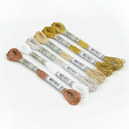 CraftHoop 12-Color Metallic Thread Bundle
