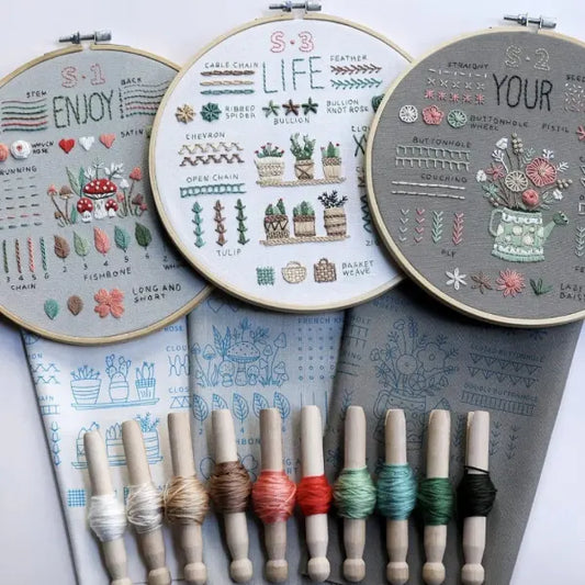 CraftHoop 3 Sets Starter Embroidery Kit