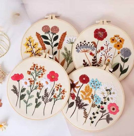 CraftHoop 4-Piece Nature’s Palette Embroidery Set