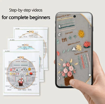 CraftHoop Beginner’s 3-Piece Embroidery Starter Kit