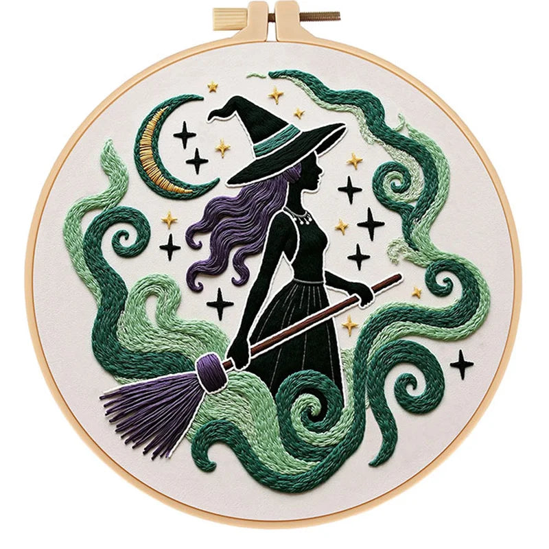 CraftHoop Enchanted Witches Embroidery Kit