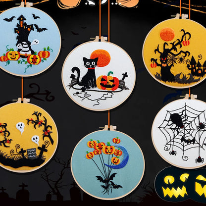 CraftHoop Haunted Fun Halloween Embroidery Kit