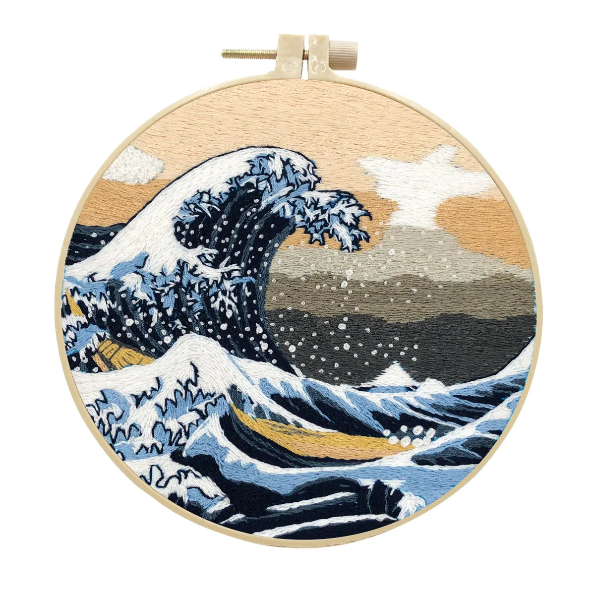 CraftHoop Ocean Wave Embroidery Kit