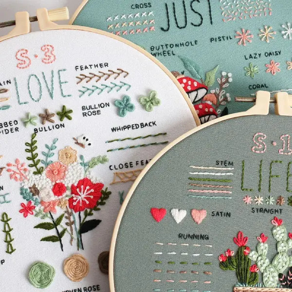 CraftHoop 3-Piece Learn & Stitch Kit